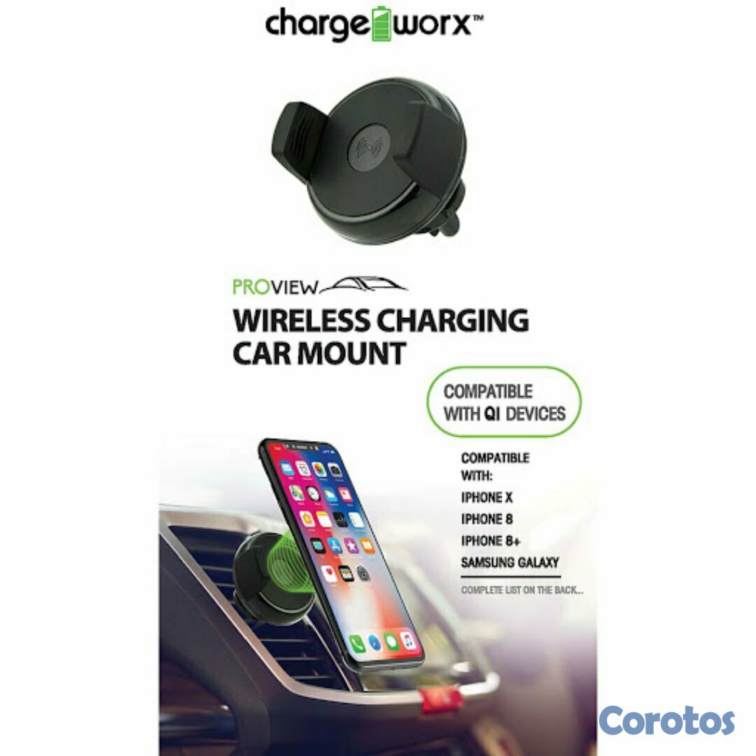 computadoras y laptops - CARGADOR CHARGEWORX INALAMBRICO DE VENTANILLA, COMPLATIBLE CON DISPOSITIVOS QI,  1