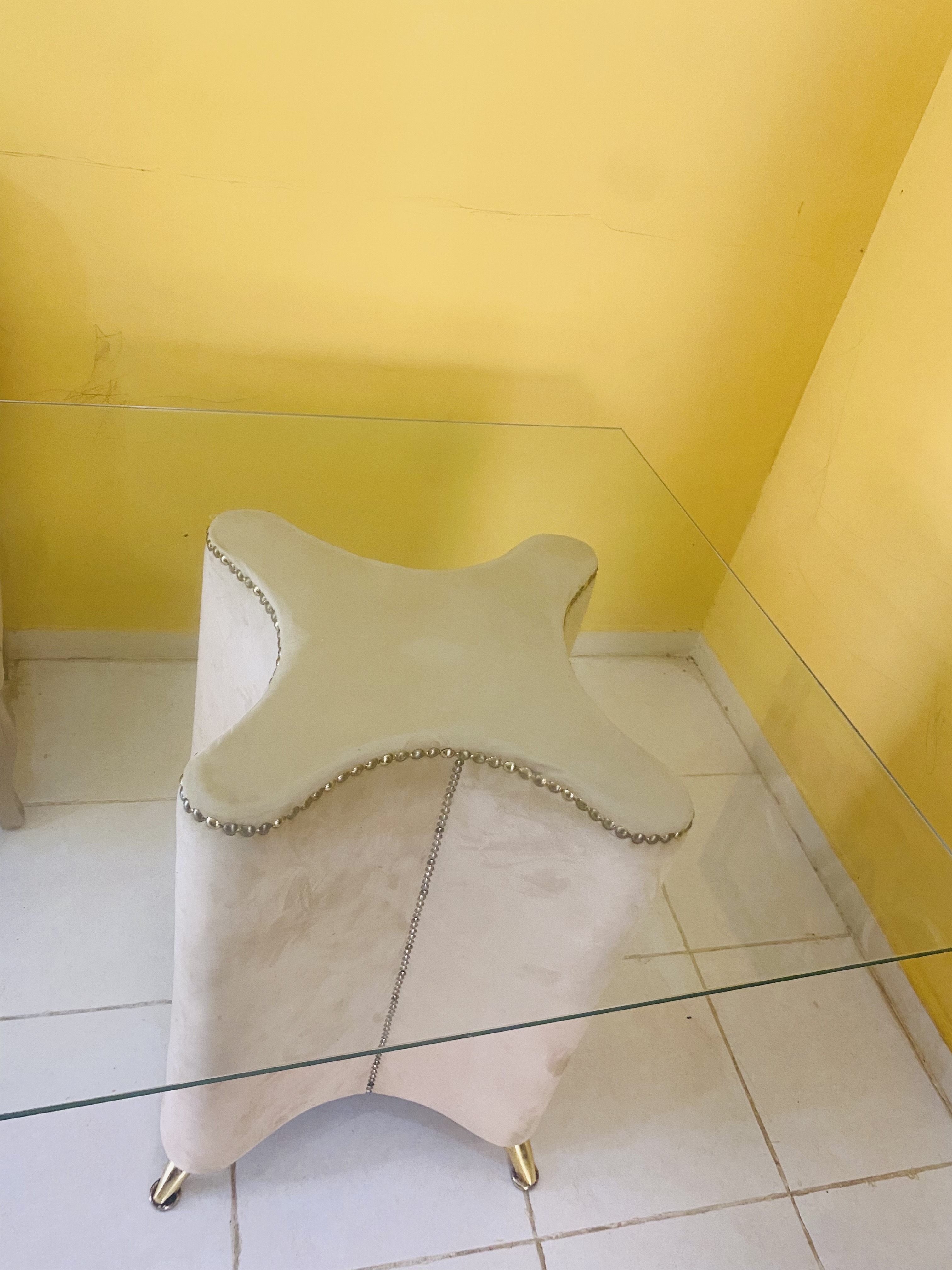 muebles y colchones - comedor de 4 sillas crema  8