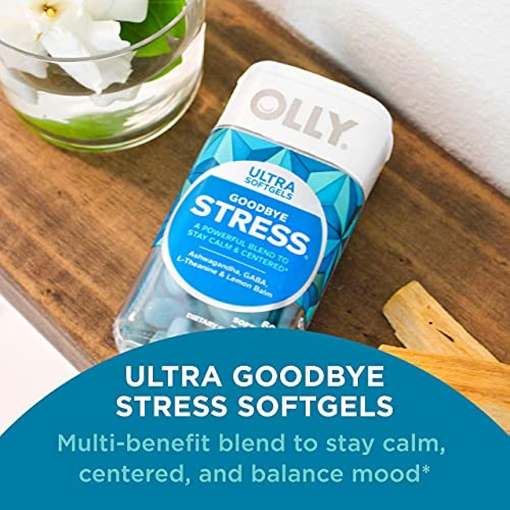 Salud y Equipamiento Médico - Olly Ultra Strength Goodbye Stress Softgels, Gaba, Ashwagand 2