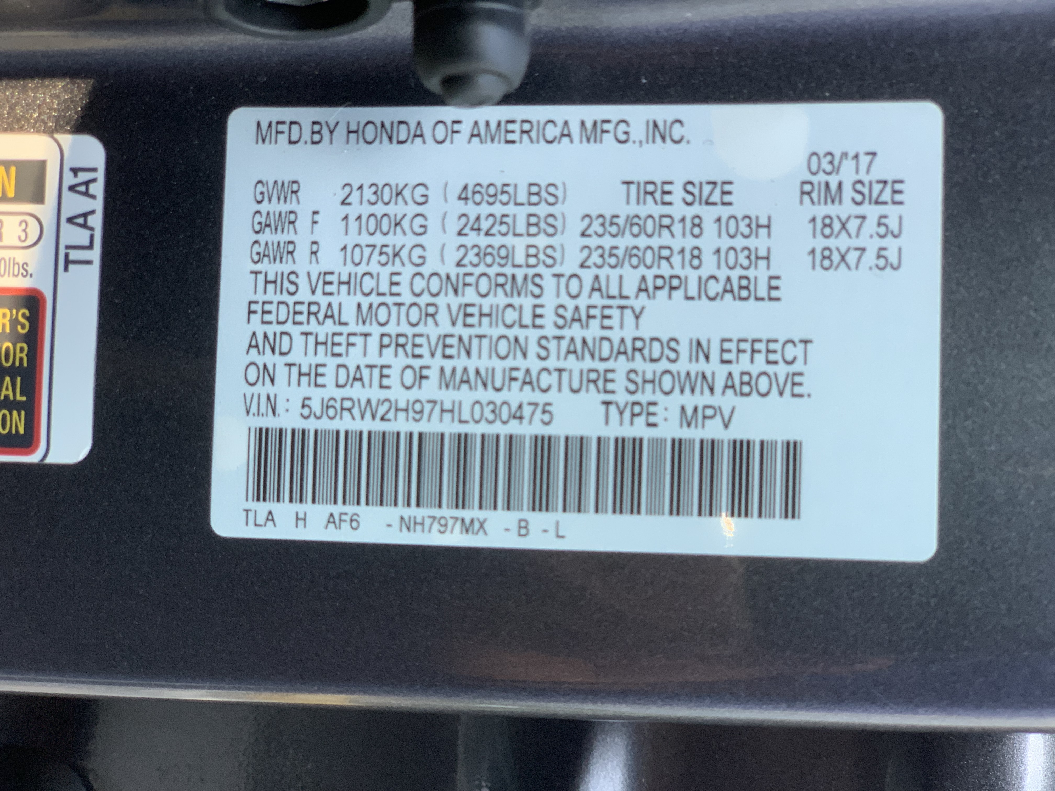jeepetas y camionetas - Honda crv 2017 touring 1
