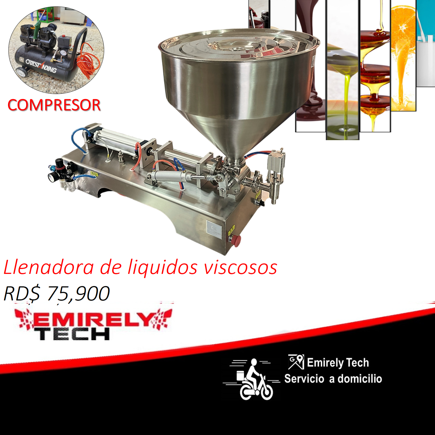 equipos profesionales - Llenadora automatica de liquidos viscosos shampoo  0