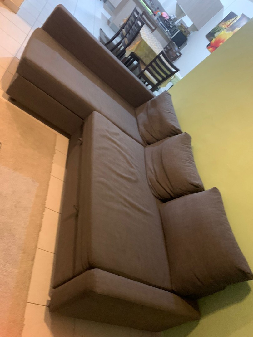 muebles y colchones - Sofá cama 3 plazas Skiftebo gris oscuro IKEA REMATE RD$ 38,500 4