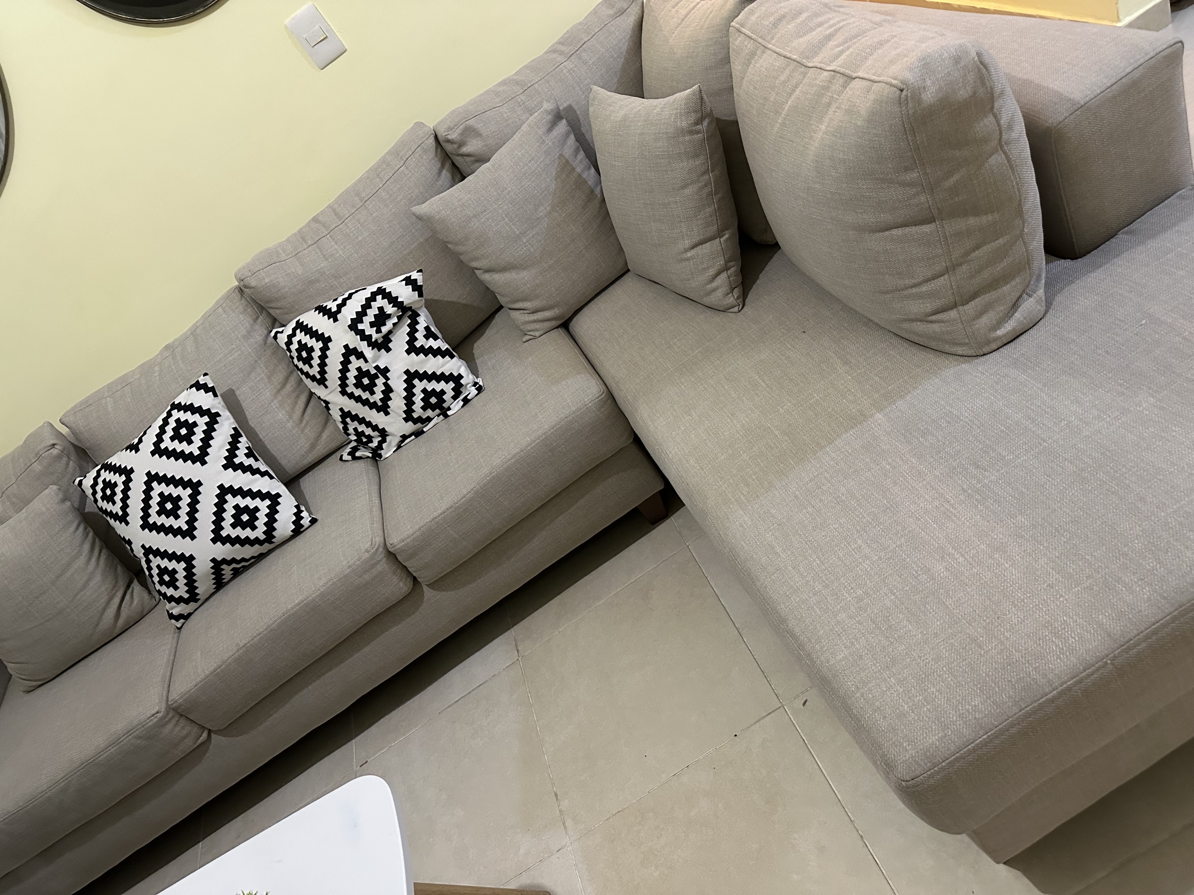 muebles y colchones - Mueble en forma de L. tapizado en canvas americana. tamaño 2.85cm * 1.85 CM .  6