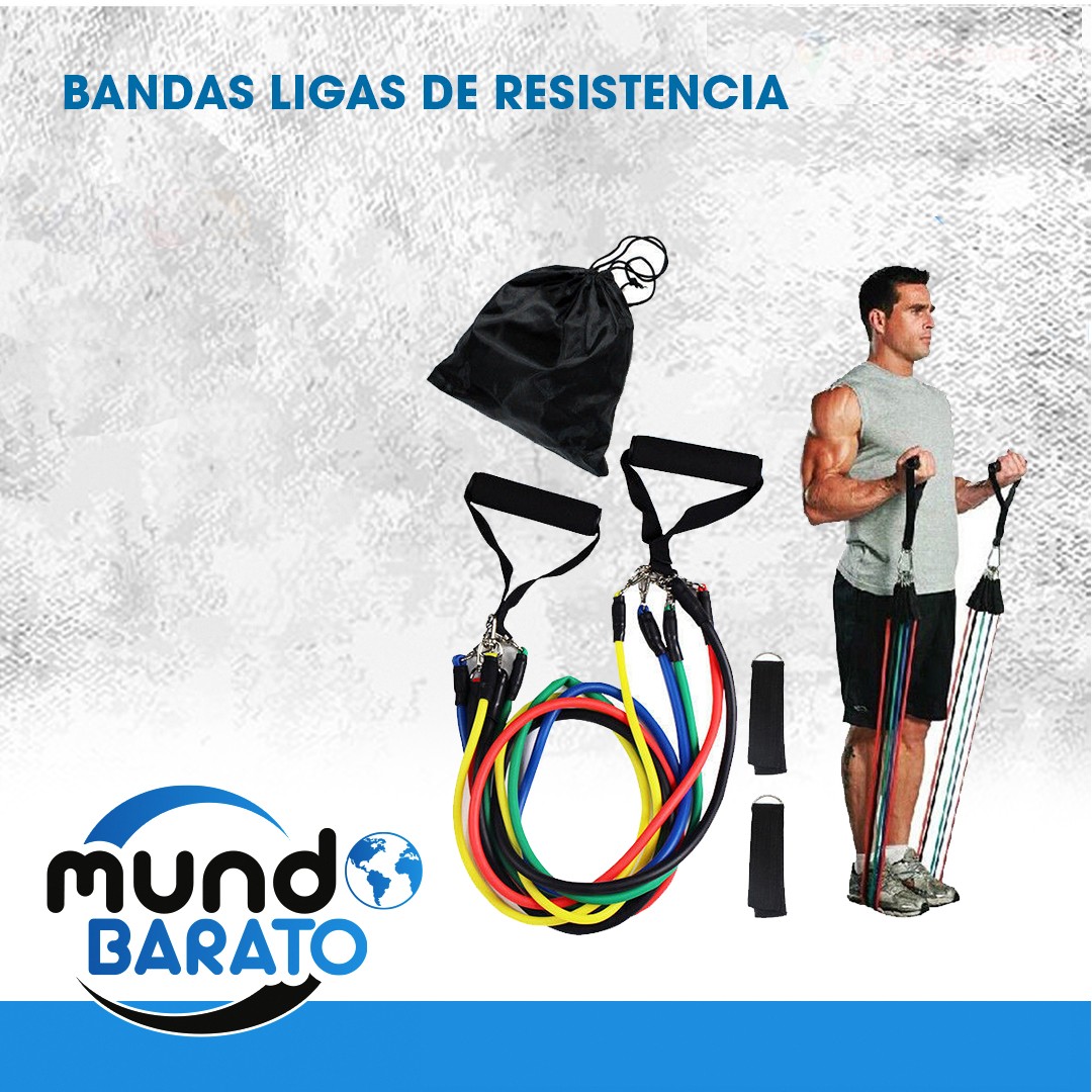 Artículos Deportivos - Juego Kit de bandas Elasticas de resistencia ejercicio Yoga Pilates Gym Ligas 1