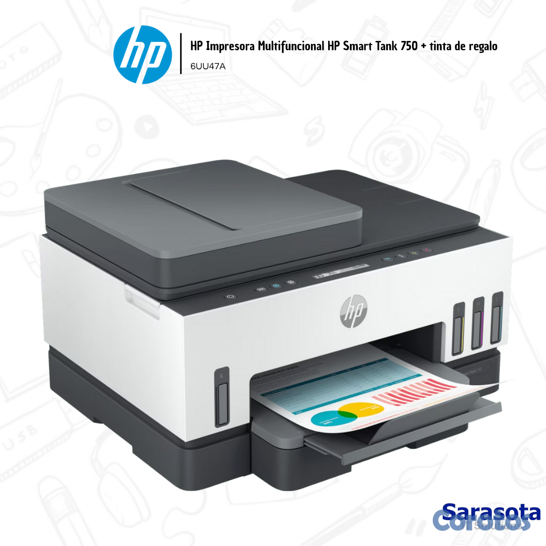 impresoras y scanners - HP Impresora Multifuncional HP Smart Tank 750  1