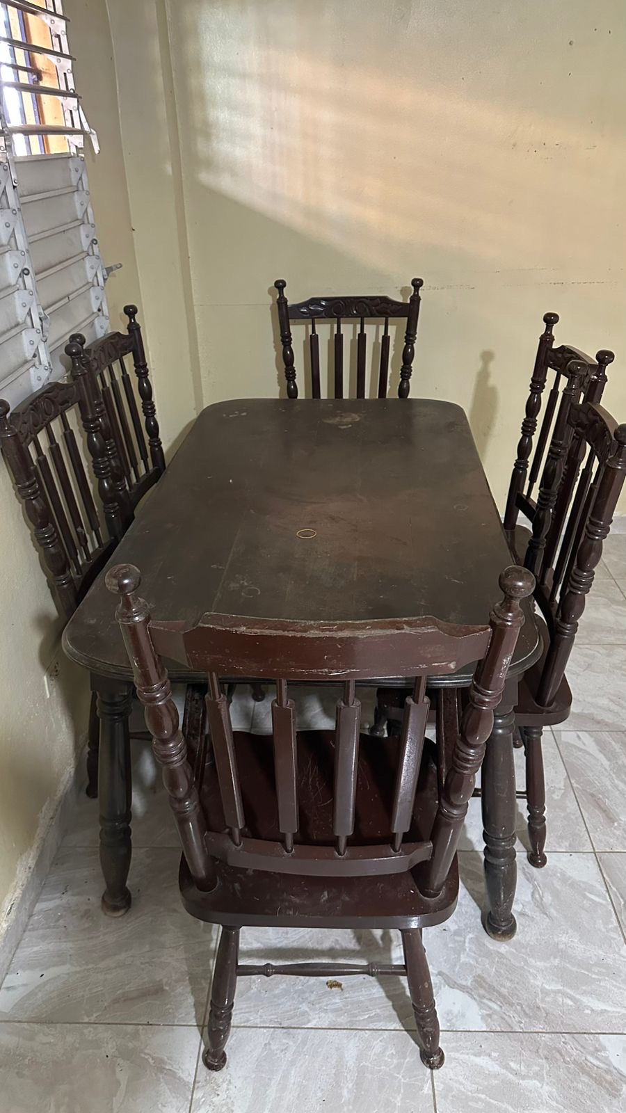 muebles y colchones - COMEDOR EN CAOBA 6 sillas  2