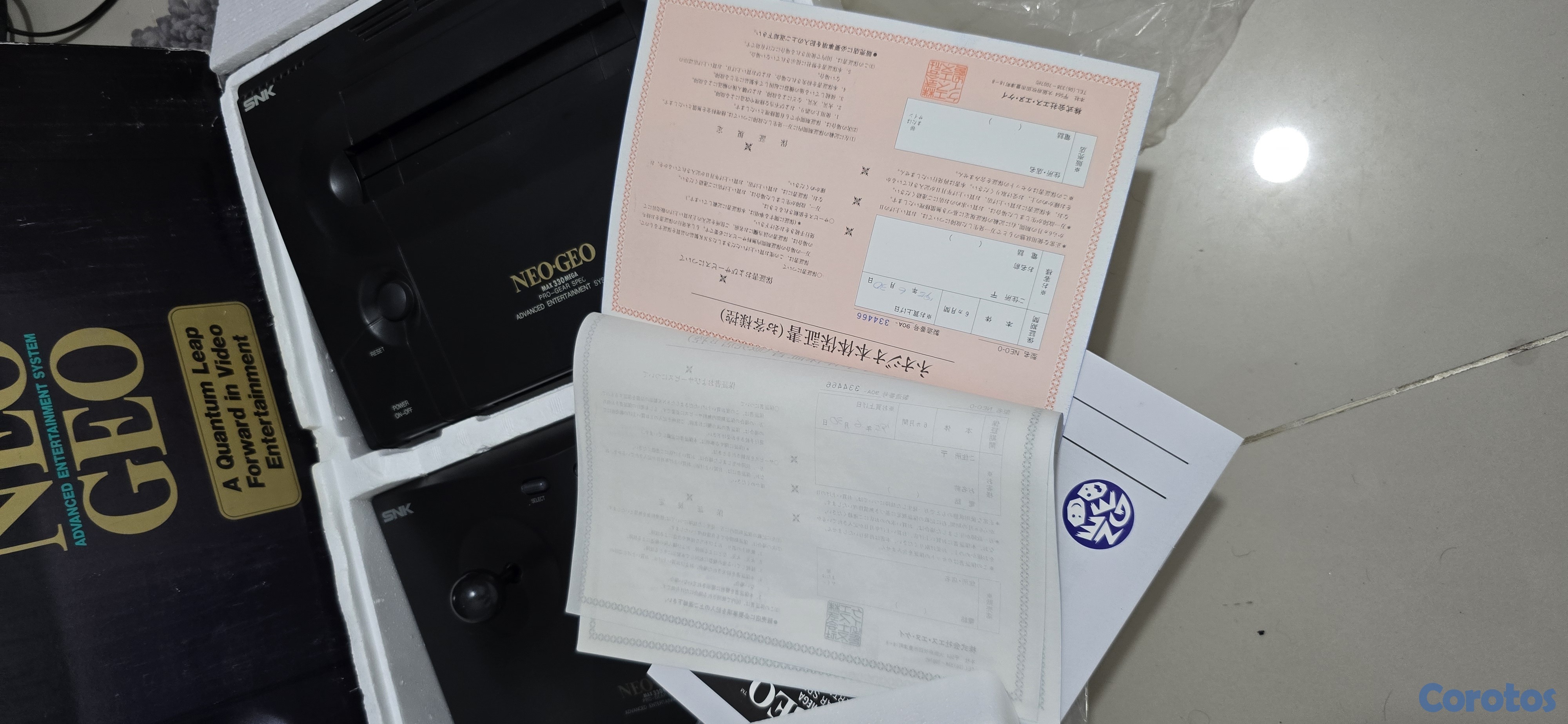 consolas y videojuegos - Neo geo aes Original Caja y papeles con juegos extra 4