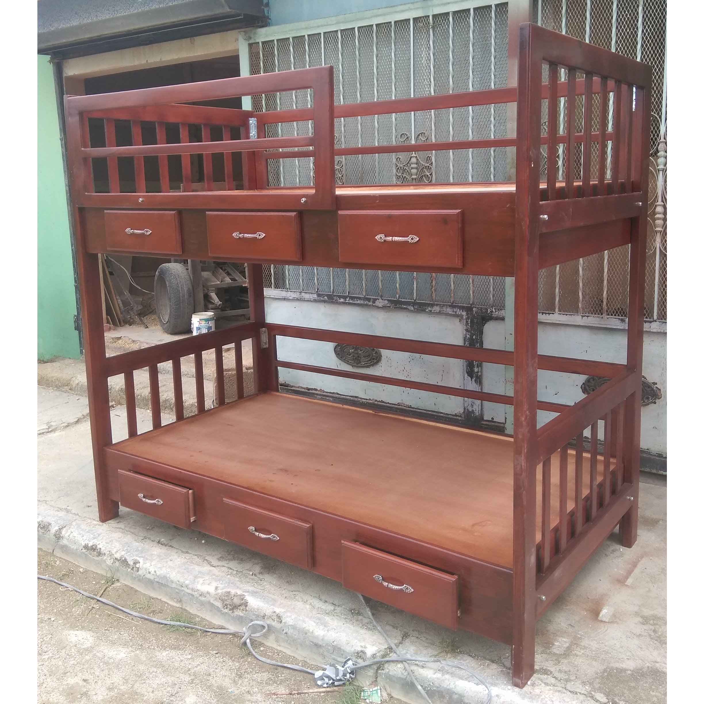 muebles y colchones - Camarote en madera con gavetas  2