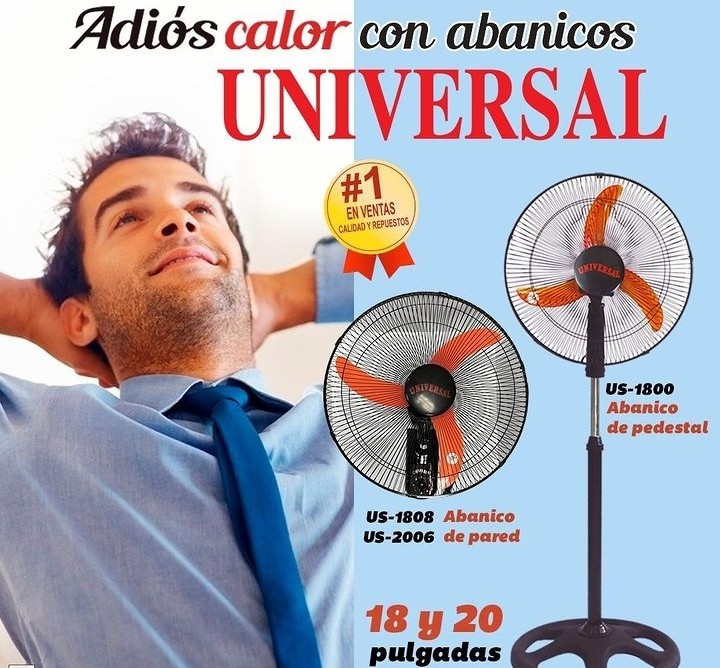 aires acondicionados y abanicos - Abanicos de Pared y de Pedestal 18" Universal 0