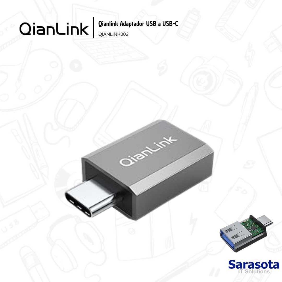 accesorios para electronica -  Adaptador USB a USB-C marca Qianlink 2
