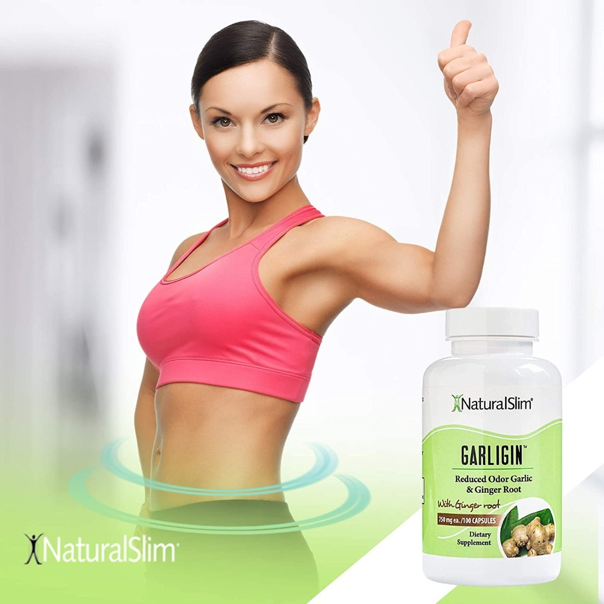 Salud y Equipamiento Médico - Garligin Naturalslim Oganico Raiz De Ajo Y Jengibre 100 Cao 2