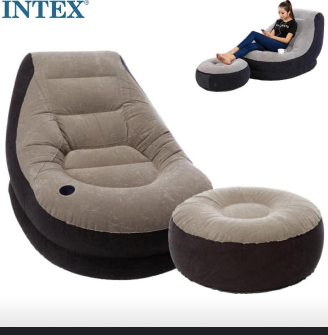 muebles y colchones - Sillon + reposapiés inflable INTEX  0