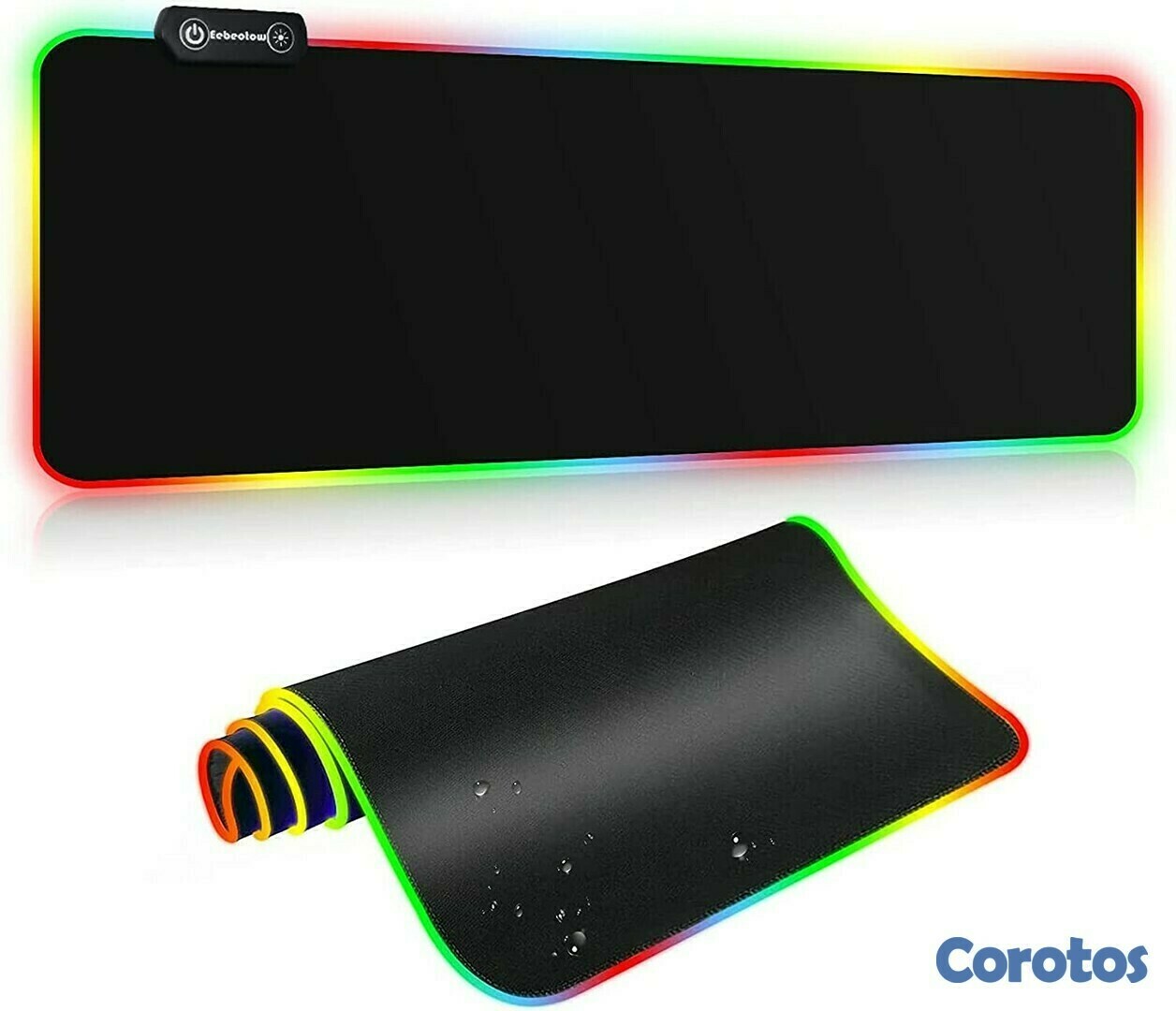 accesorios para electronica - Mousepad Gaming HY-001 RGB de escritorio para Teclado y mouse, Goma Impermeable  3