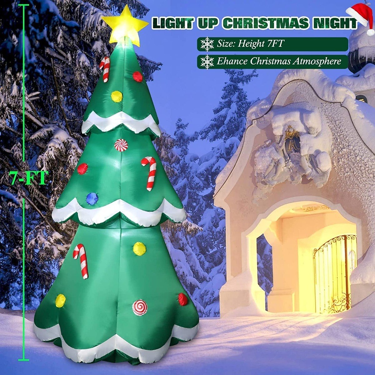 Salud y Equipamiento Médico - Inflable Arbol De Navidad De 7 Pies Luces Led Funfanso. 3