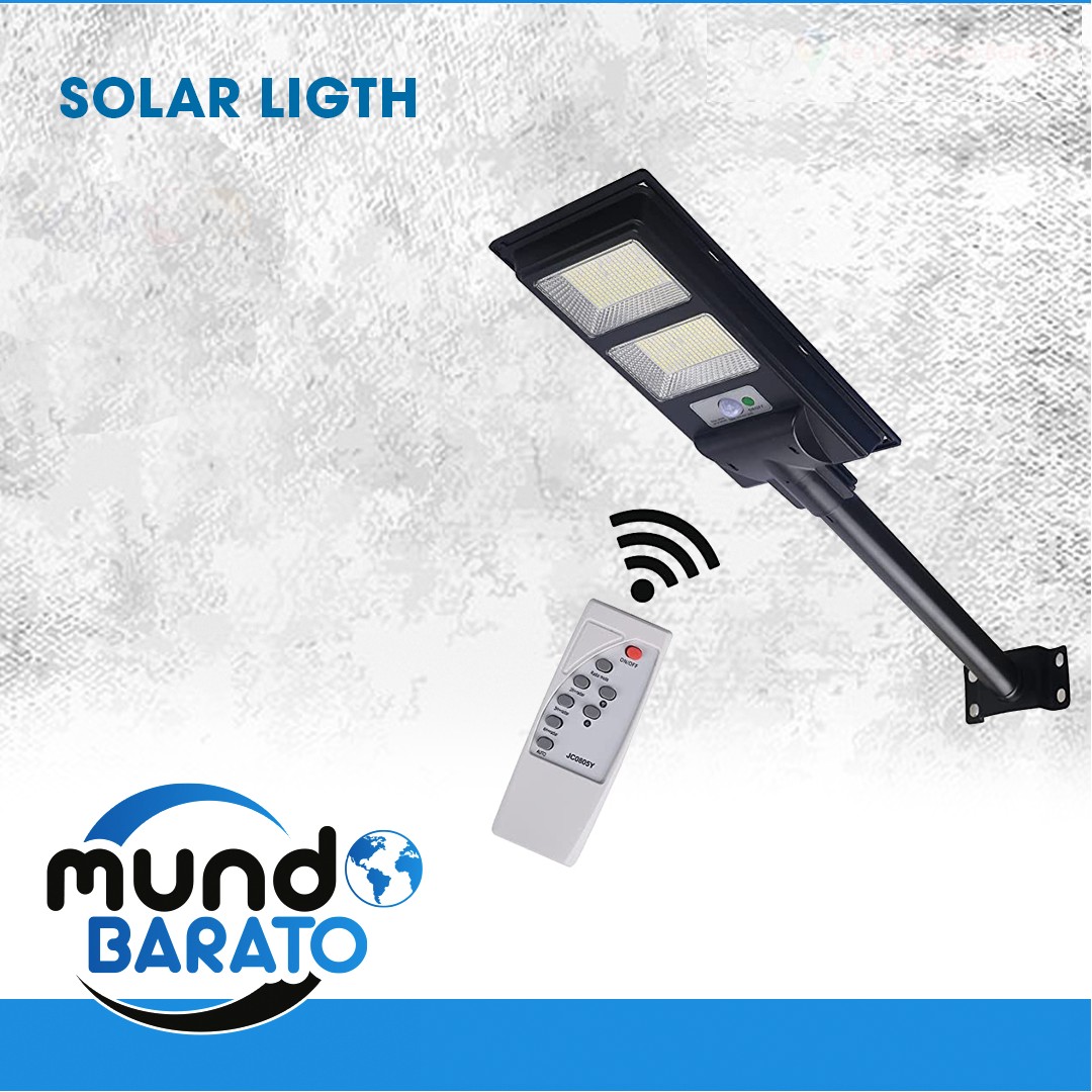 herramientas, jardines y exterior - Luz solar de 200 W con sensor de movimiento IP65 exteriores con panel 1