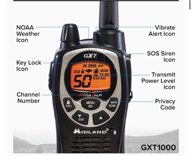 otros electronicos - Radio comunicación Midland GXTPRO. 36 Millas. 3
