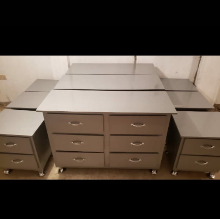 muebles y colchones - gavetero con mesita de noche  7