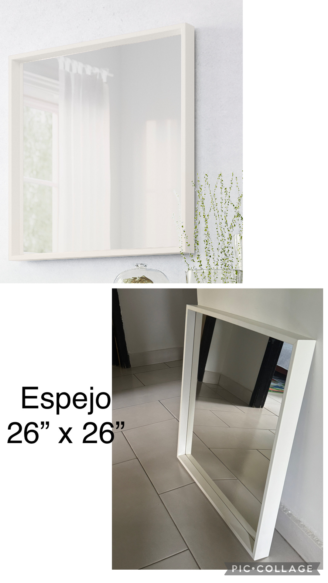 decoración y accesorios - Espejo nuevo blanco  1