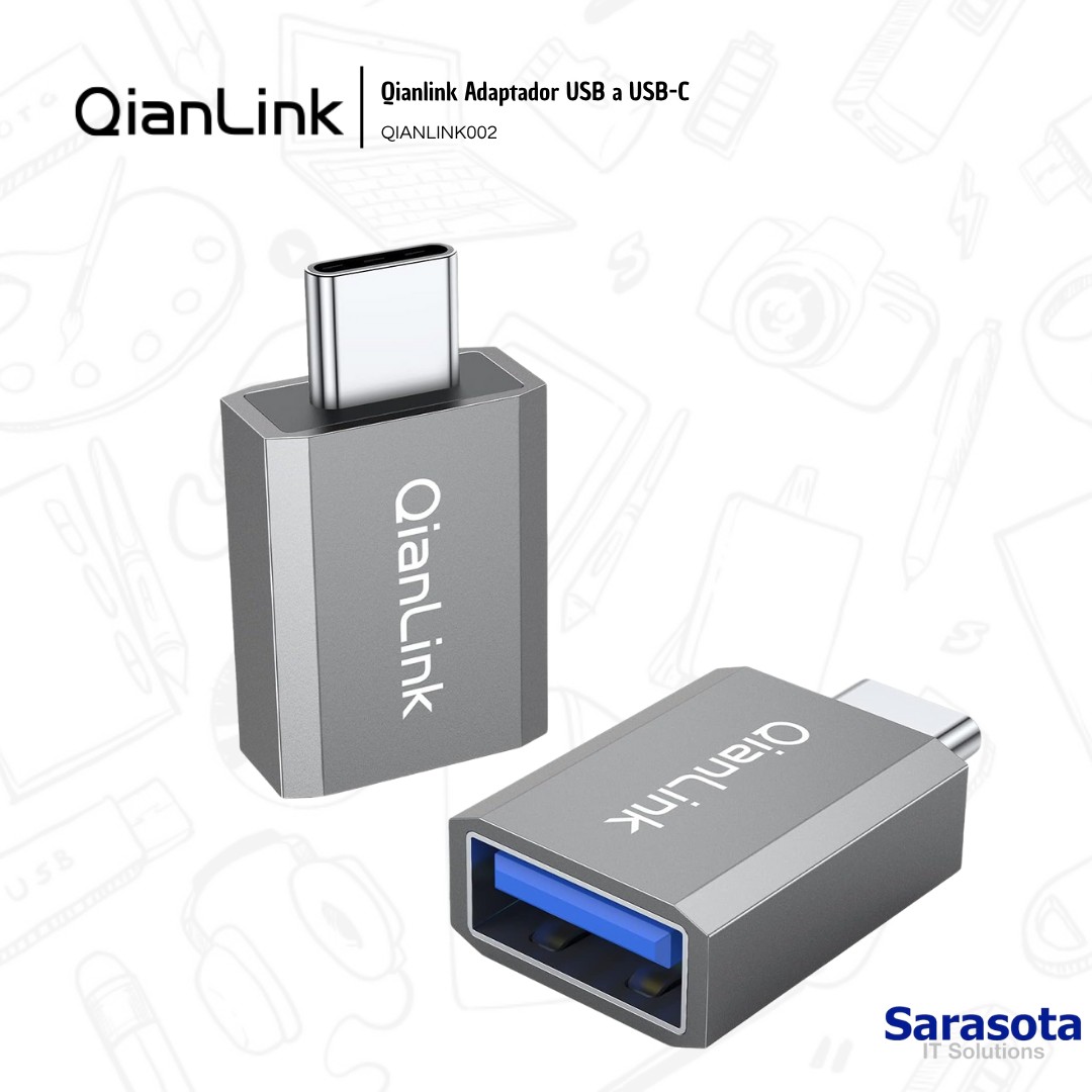 accesorios para electronica -  Adaptador USB a USB-C marca Qianlink 3