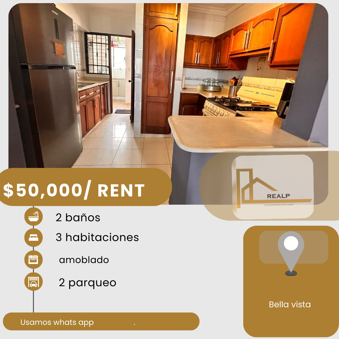 apartamentos - hermoso apartamento ubicado en bella vista  0