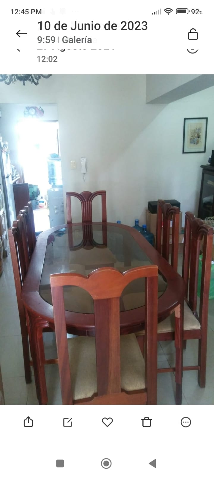 muebles y colchones -  caoba mesa de 6 silla en buenas condiciones 
