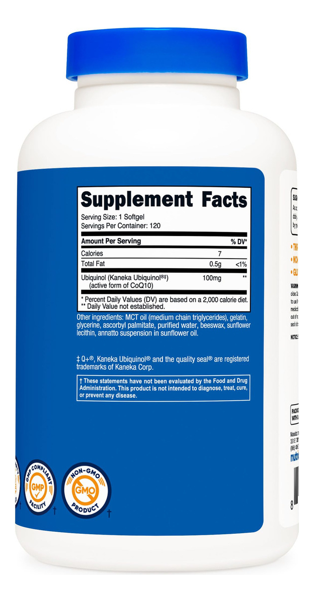 Salud y Equipamiento Médico - Capsulas Blandas De Ubiquinol -nutricost -100 Mg 4