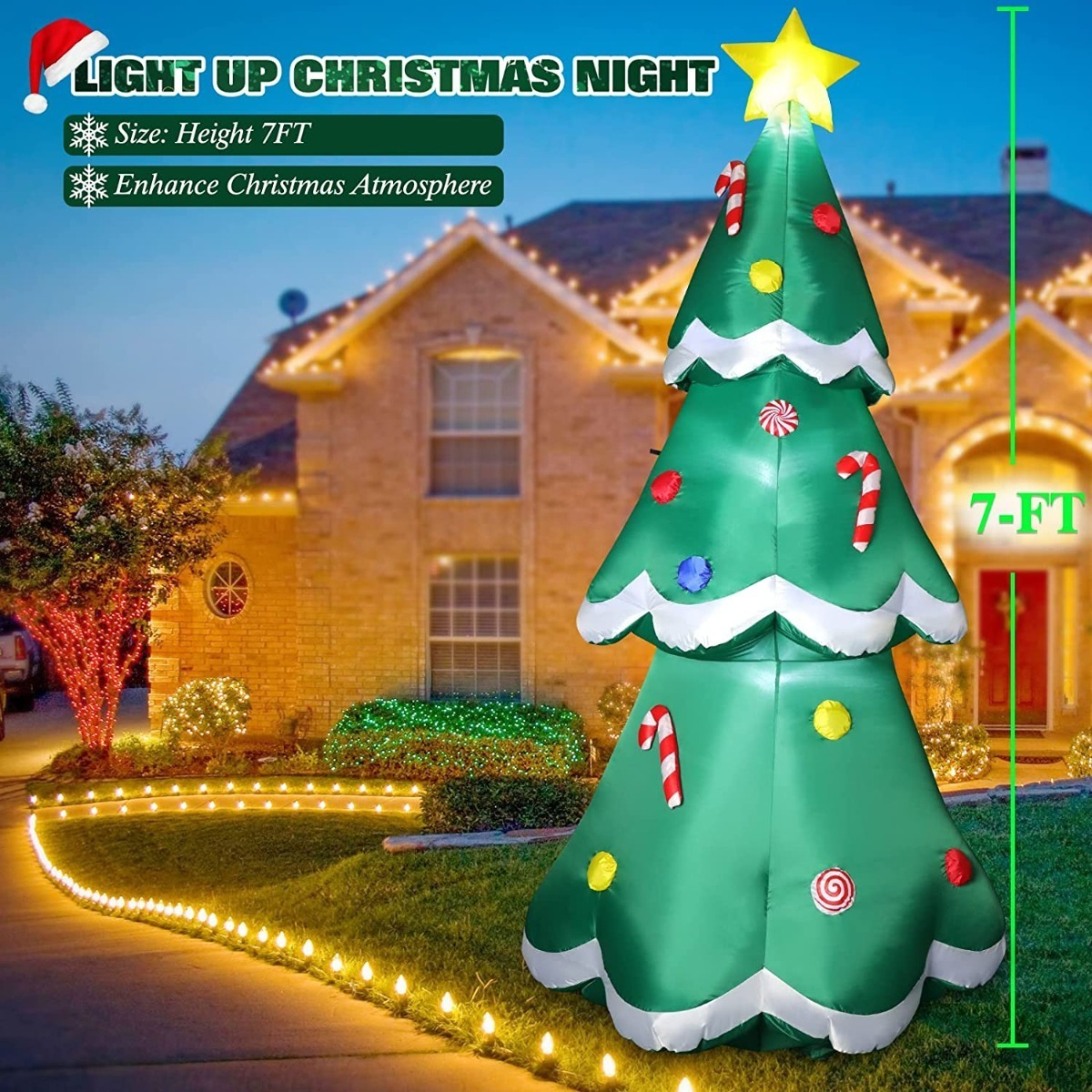 Salud y Equipamiento Médico - Inflable Arbol De Navidad De 7 Pies Luces Led Funfanso. 4