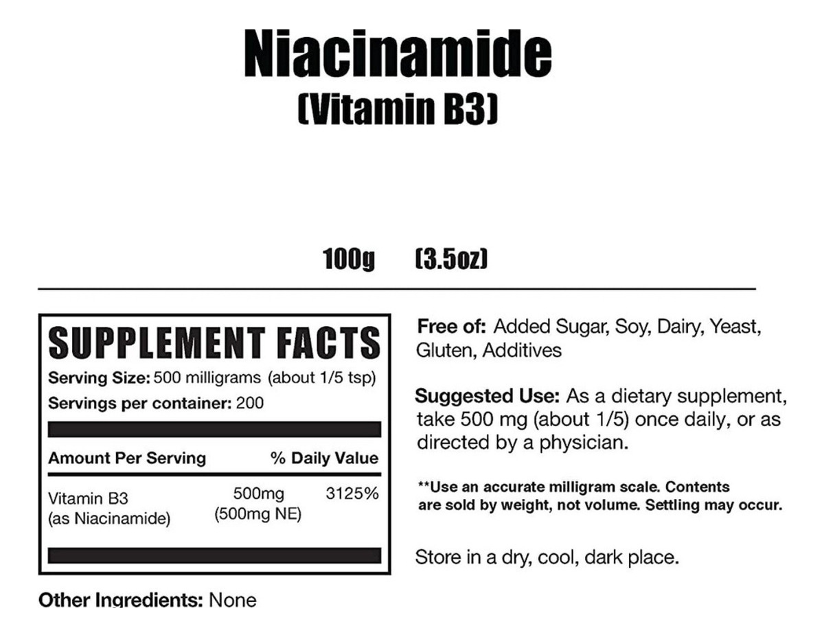 Salud y Equipamiento Médico - Vitamina B3 Niacinamida 100 Gr - G A $1 - G A $1619 1