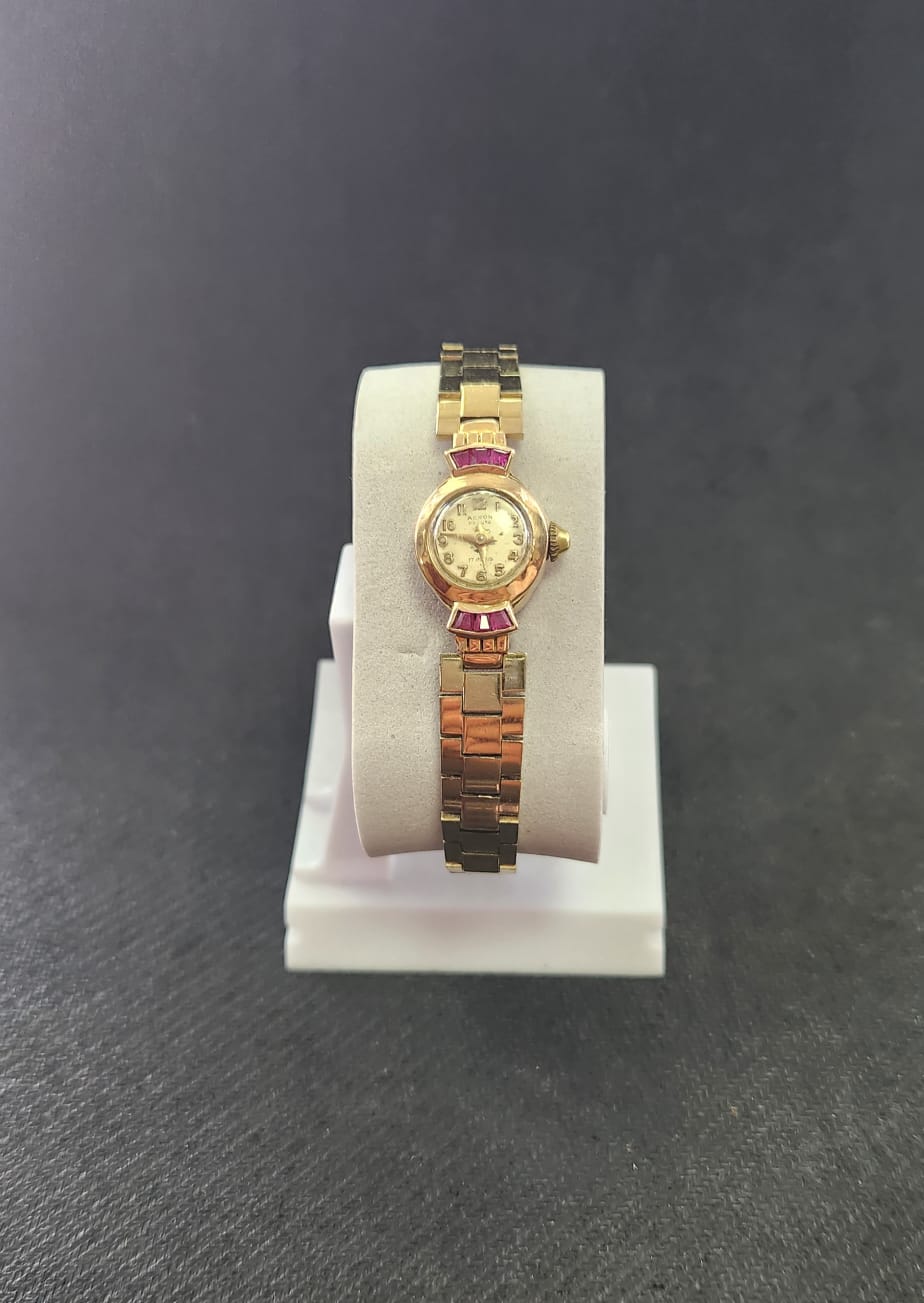joyas, relojes y accesorios - Reloj Suizo Acrom caja de ORO, con 23 Rubies. 5