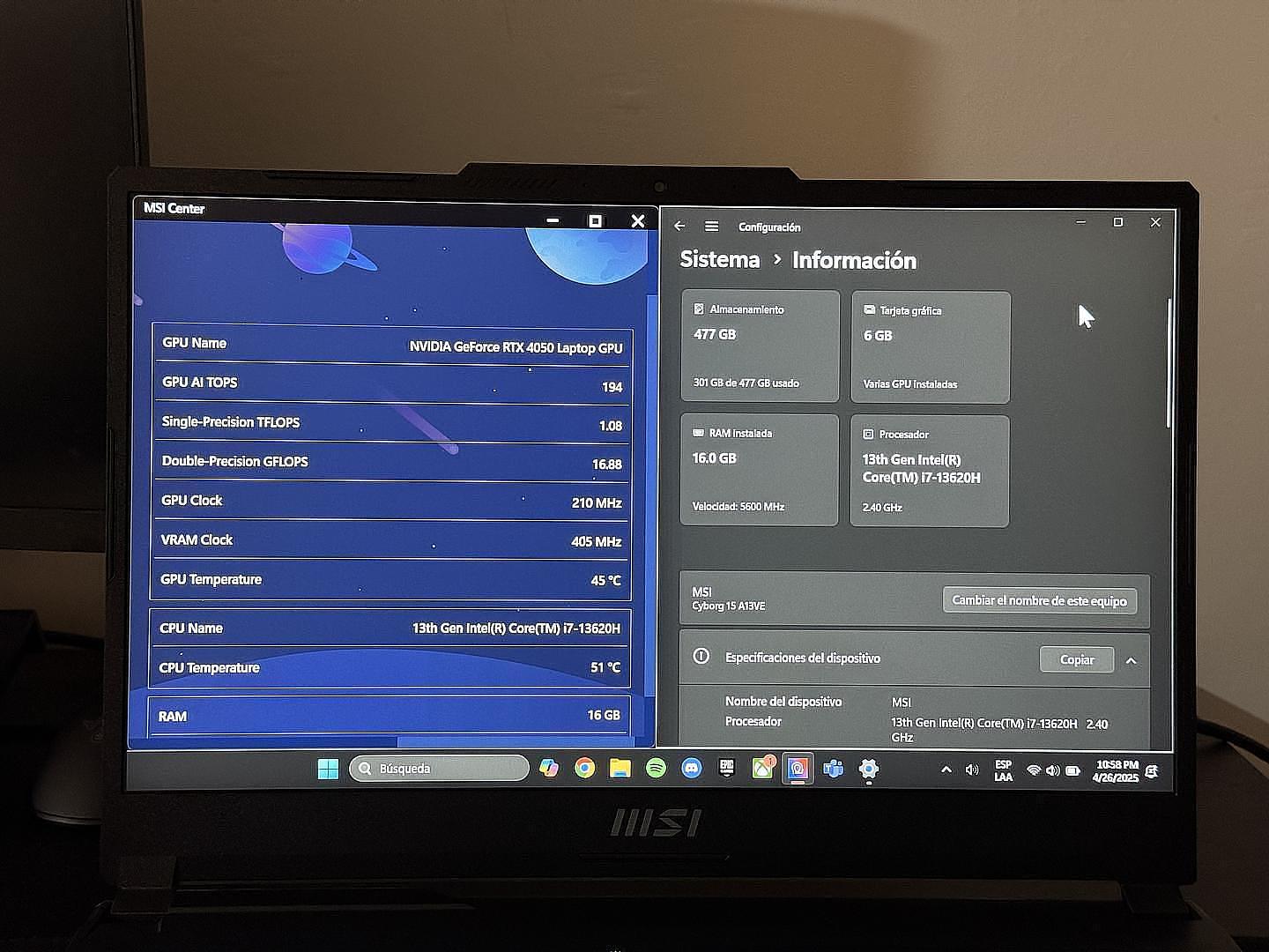 computadoras y laptops - Computadora Gaming MSI CYBORG*precio negociable* 4