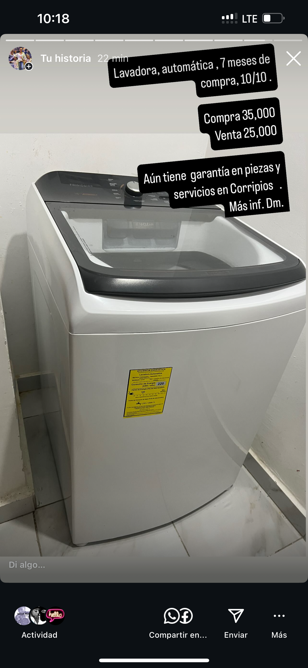 electrodomesticos - Lavadora automática, 7 meses de compra  0