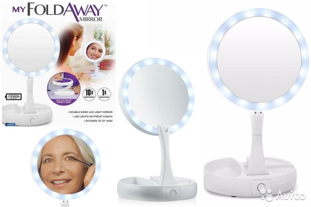 salud y belleza - Espejo Recargable Con Luz Para Maquilladora Portatil 3