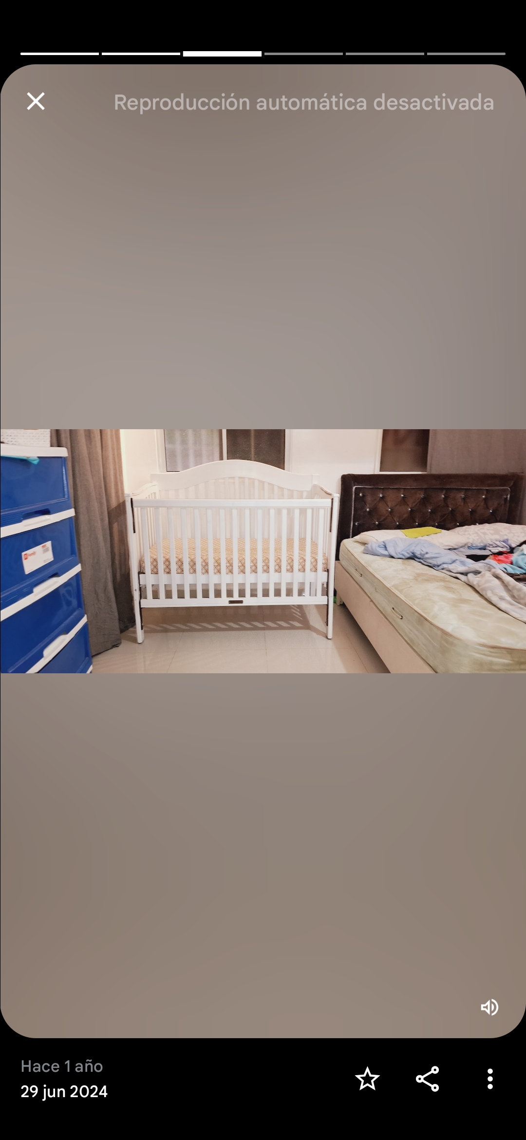 muebles - Vendo Cuna de Bebe color blanca *usada 5