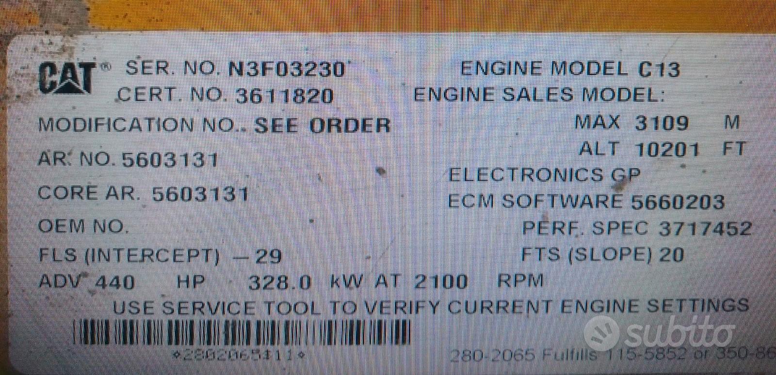 repuestos - Motor caterpillar C13 como nuevo 3