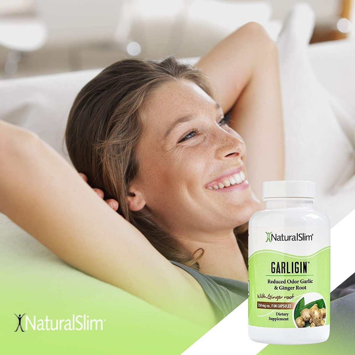 Salud y Equipamiento Médico - Garligin Naturalslim Oganico Raiz De Ajo Y Jengibre 100 Cao 4