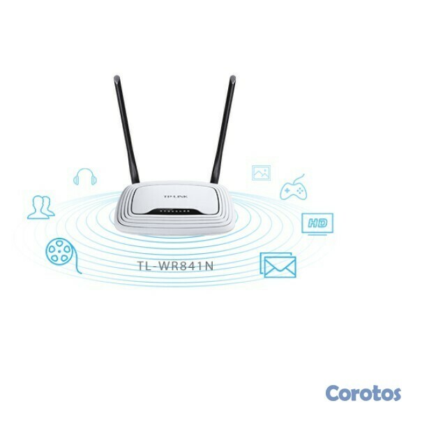 computadoras y laptops - ROUTER WIRELESS TP-LINK TL-WR841N(US), 2.4GHZ/300MBPS, 1 PUERTO WAN + 4 PUERTOS  1