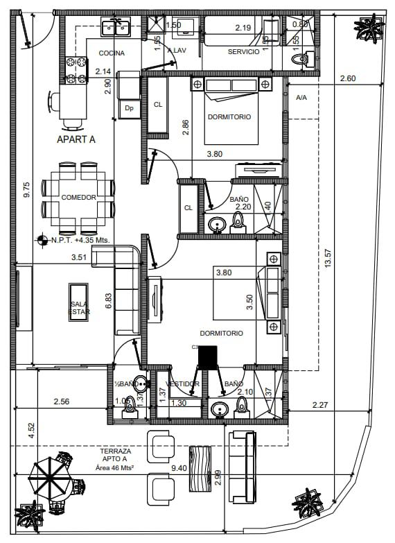 apartamentos - Apartamento de 2 Habitaciones en Urbanización Tropical 5