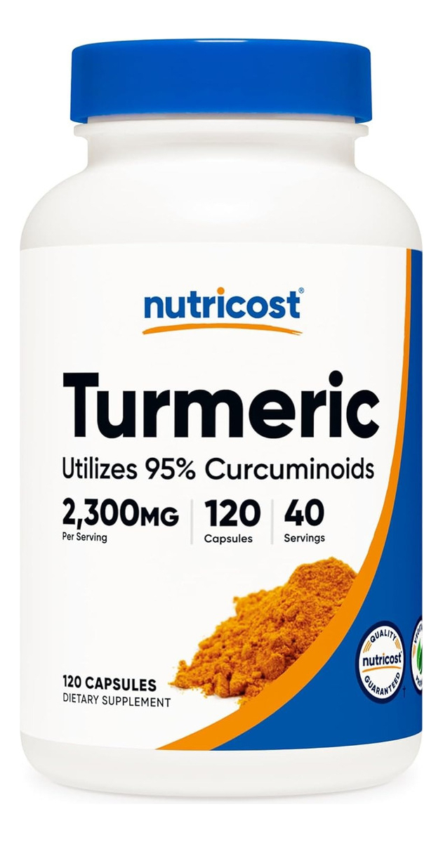 Salud y Equipamiento Médico - Nutricost Curcumina De Curcuma 95% Curcuminoides 500 Mg 120