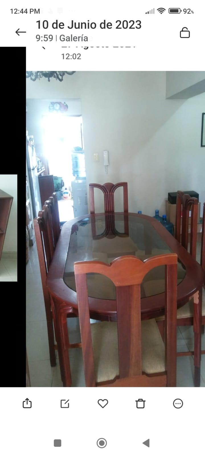 muebles y colchones -  caoba mesa de 6 silla en buenas condiciones  1