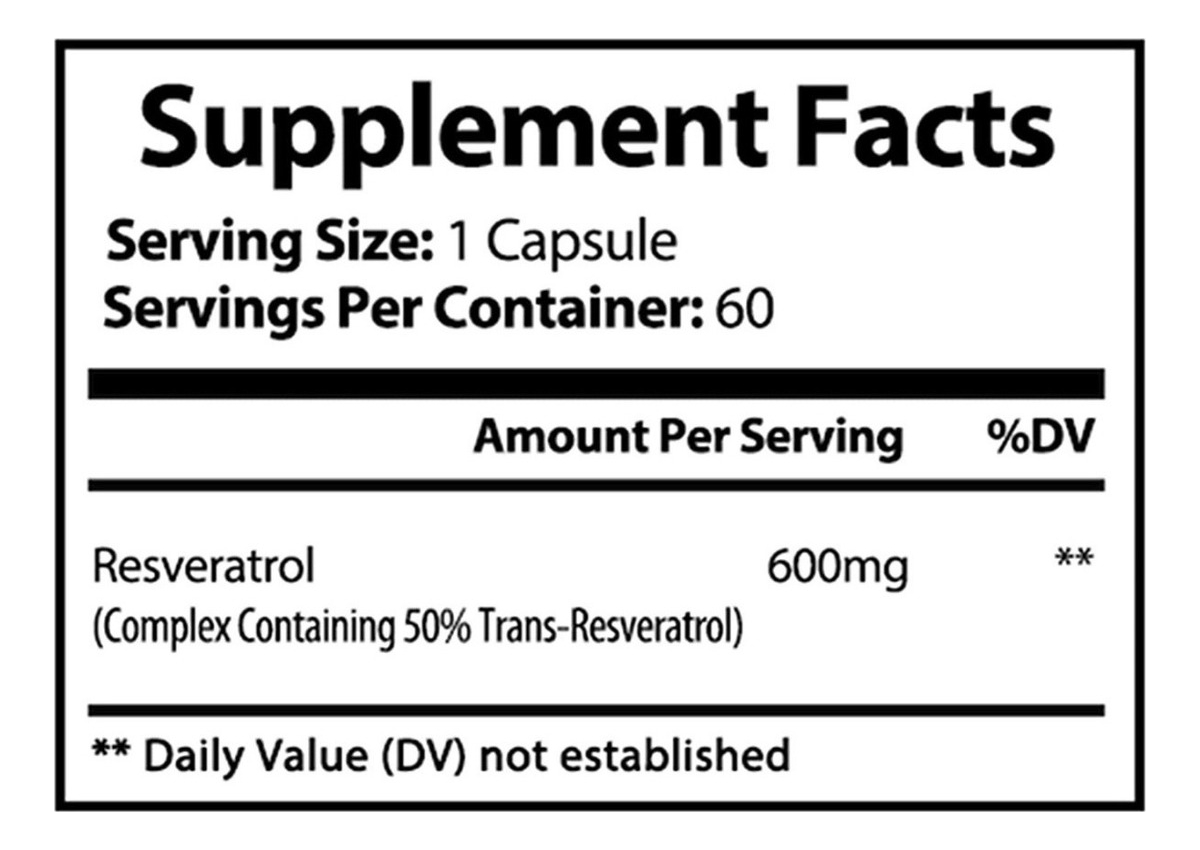 Salud y Equipamiento Médico - Ultra Premium Resveratrol 60 capsulas 1