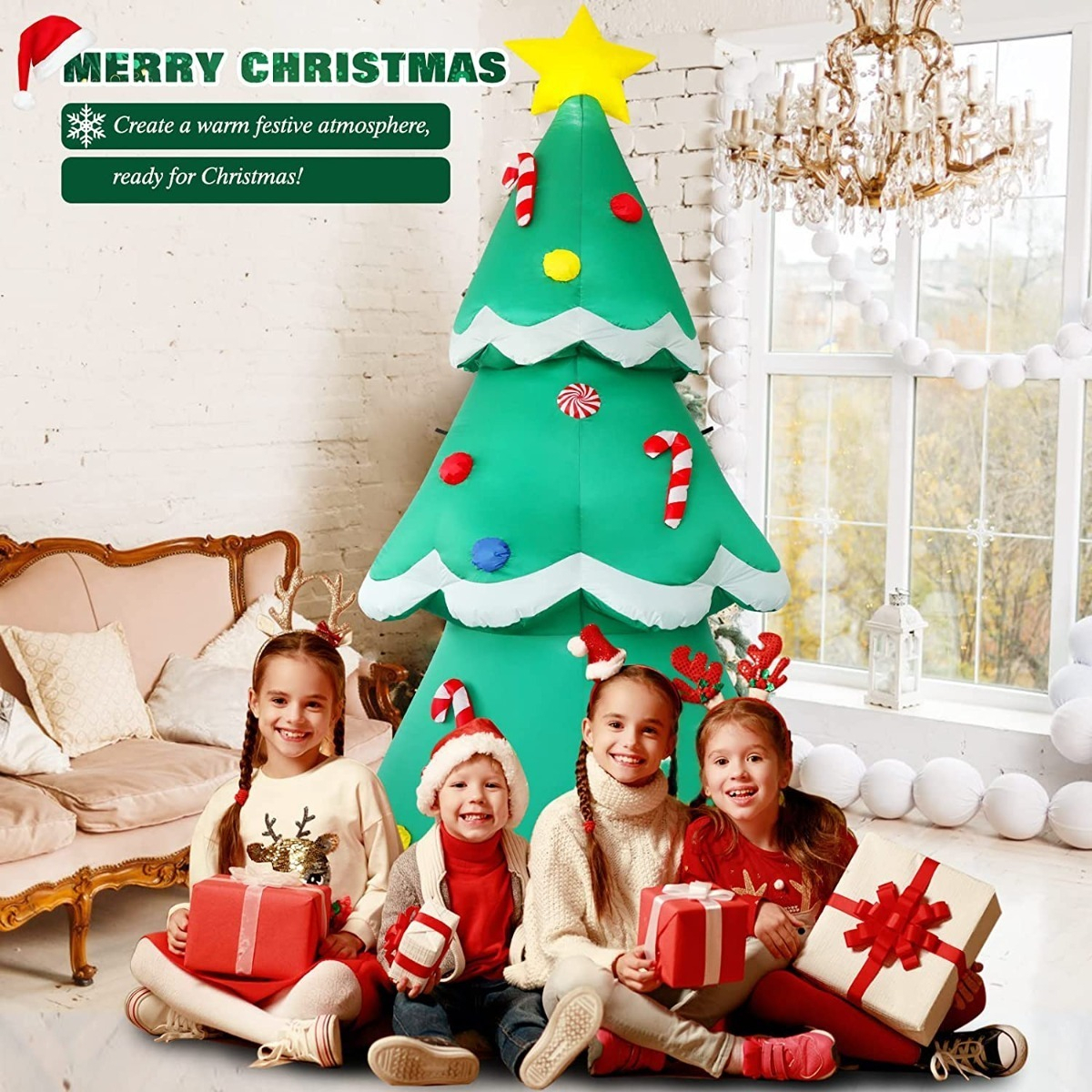 Salud y Equipamiento Médico - Inflable Arbol De Navidad De 7 Pies Luces Led Funfanso. 5