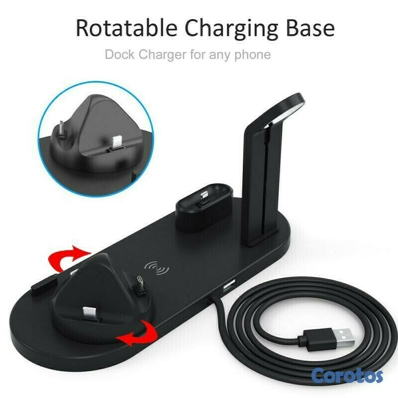 accesorios para electronica - Estación de carga multifuncional 3 en 1, carga tu reloj, audifonos y telefono 2