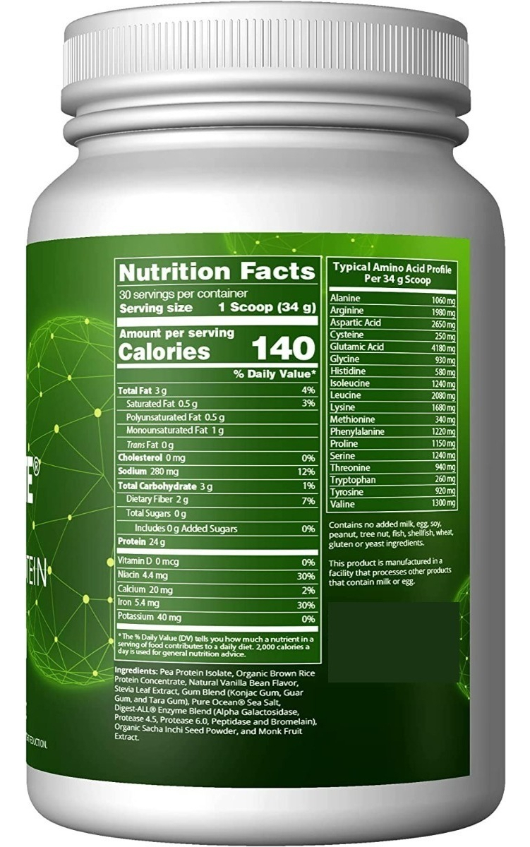 Salud y Equipamiento Médico - Proteina Vegana 1020g Canela 1