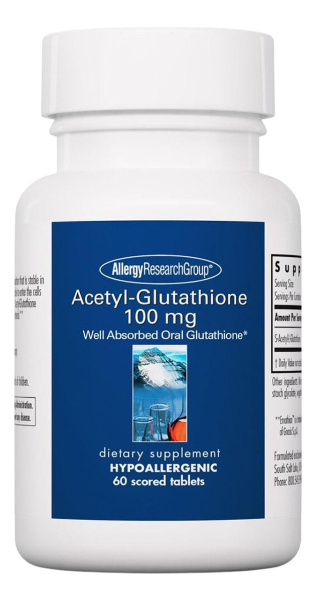Salud y Equipamiento Médico - Acetil Glutation 100 Mg 60 Tabletas 0