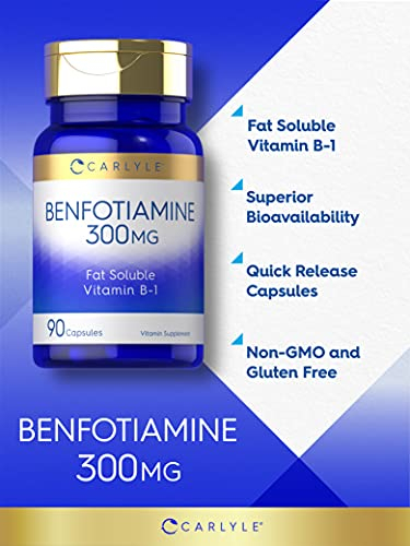 Salud y Equipamiento Médico - Benfotiamina 300mg 90 Capsulas | Vitamina B1 | Promueve El A 2