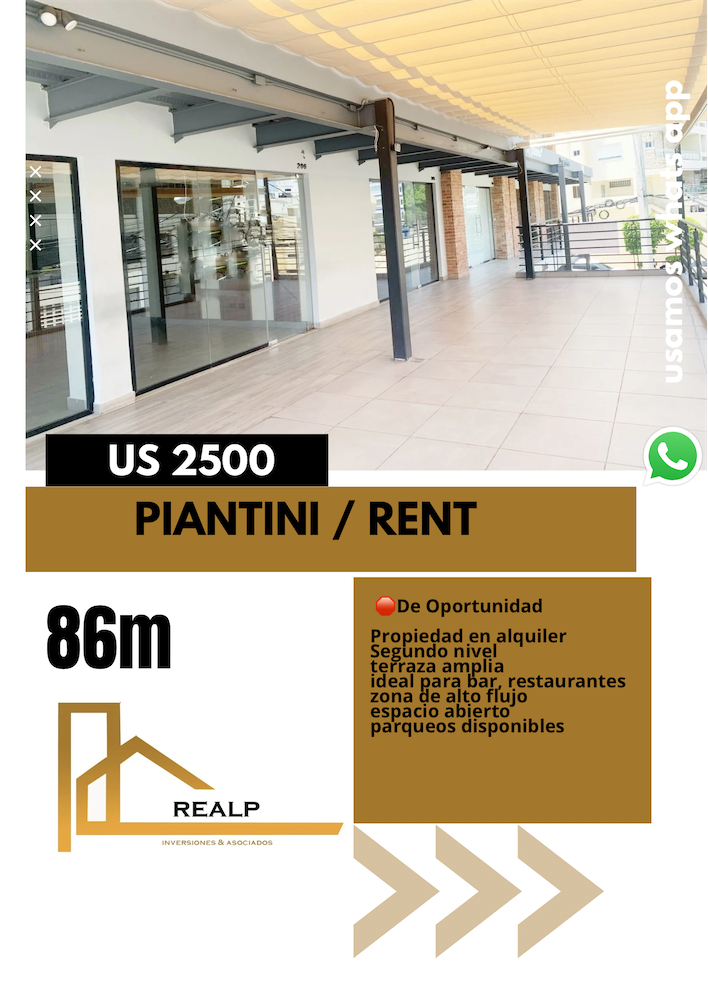 oficinas y locales comerciales - Local con terraza en Piantini 0