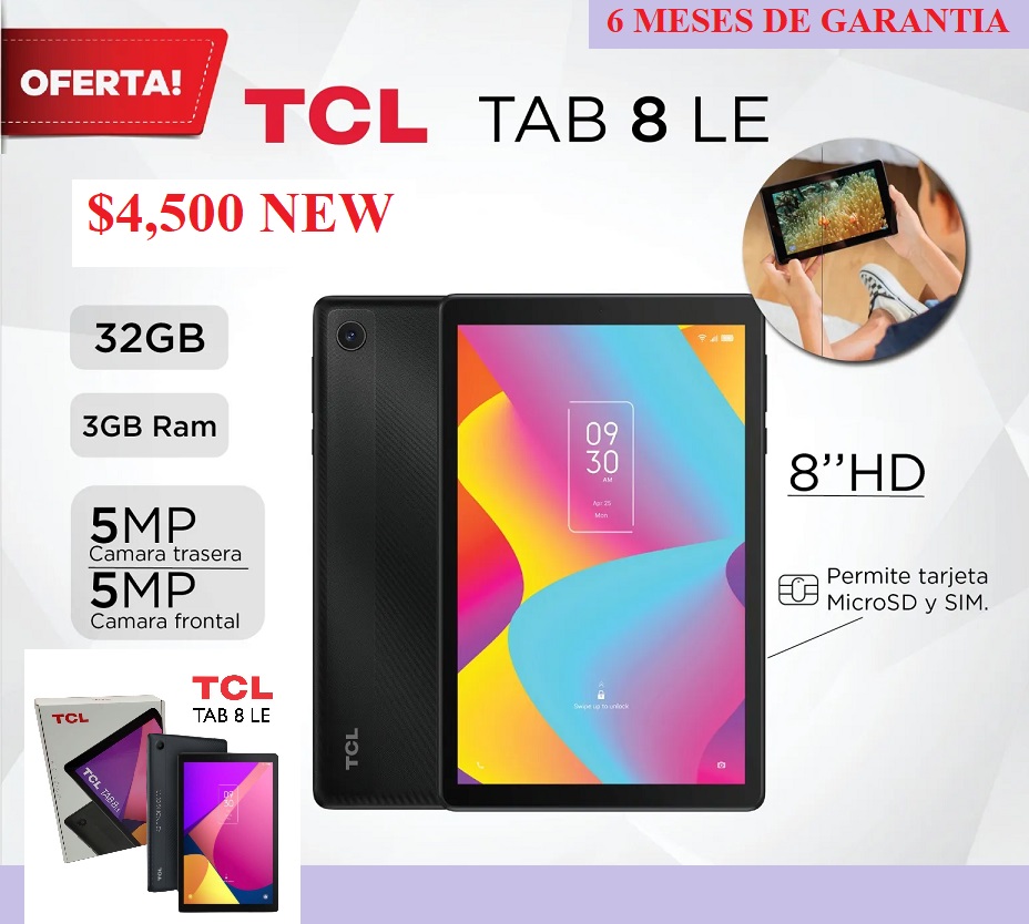 celulares y tabletas - TABLET TCL TAB 8 LE 8 PULGADAS 32GB 3GB RAM NUEVA 0