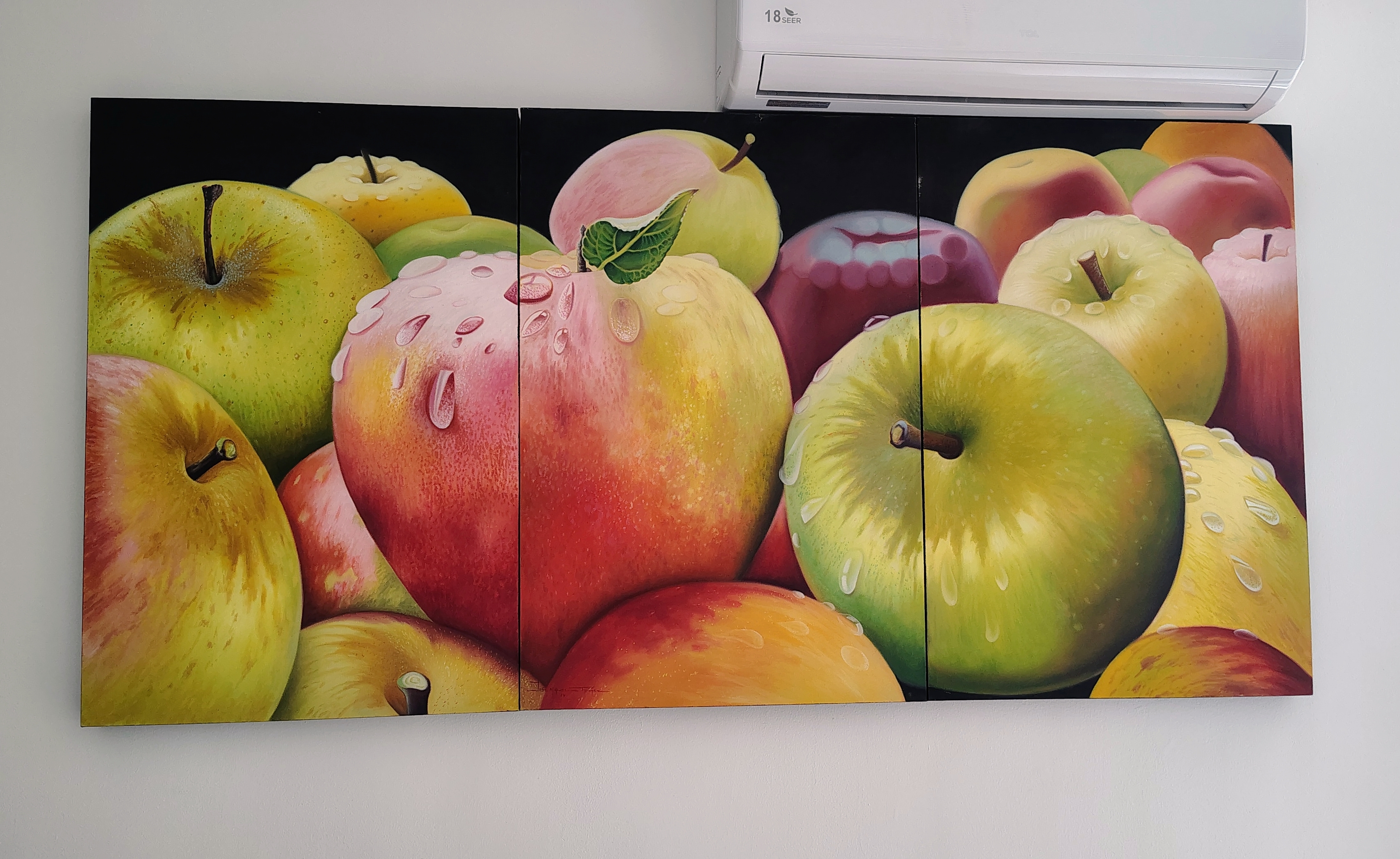 arte y antigüedades - Cuadro de manzanas de alta calidad visual 0
