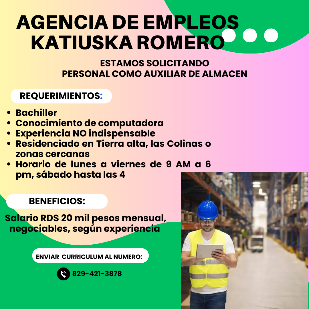 empleos disponibles - EMPLEOS DISPONIBLES EN LA ZONA DE SANTIAGO 2