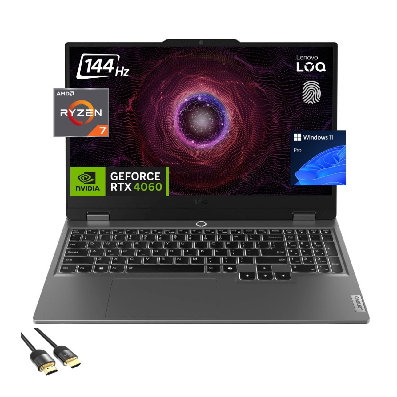 computadoras y laptops - Lenovo LOQ 15.6” AMD Ryzen 7 7435HS, 16 GB de RAM DDR5, 512SSD GeForce RTX 4060.